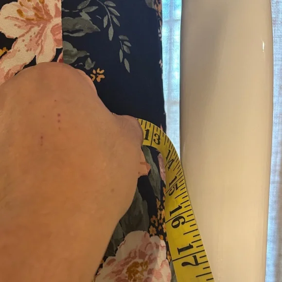 Reformation Black Maxi Dress with Peach and Green Floral Print - Picture 9 of 10